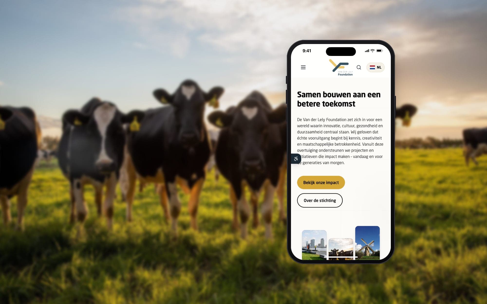 Toegankelijke website voor Van der Lely Foundation