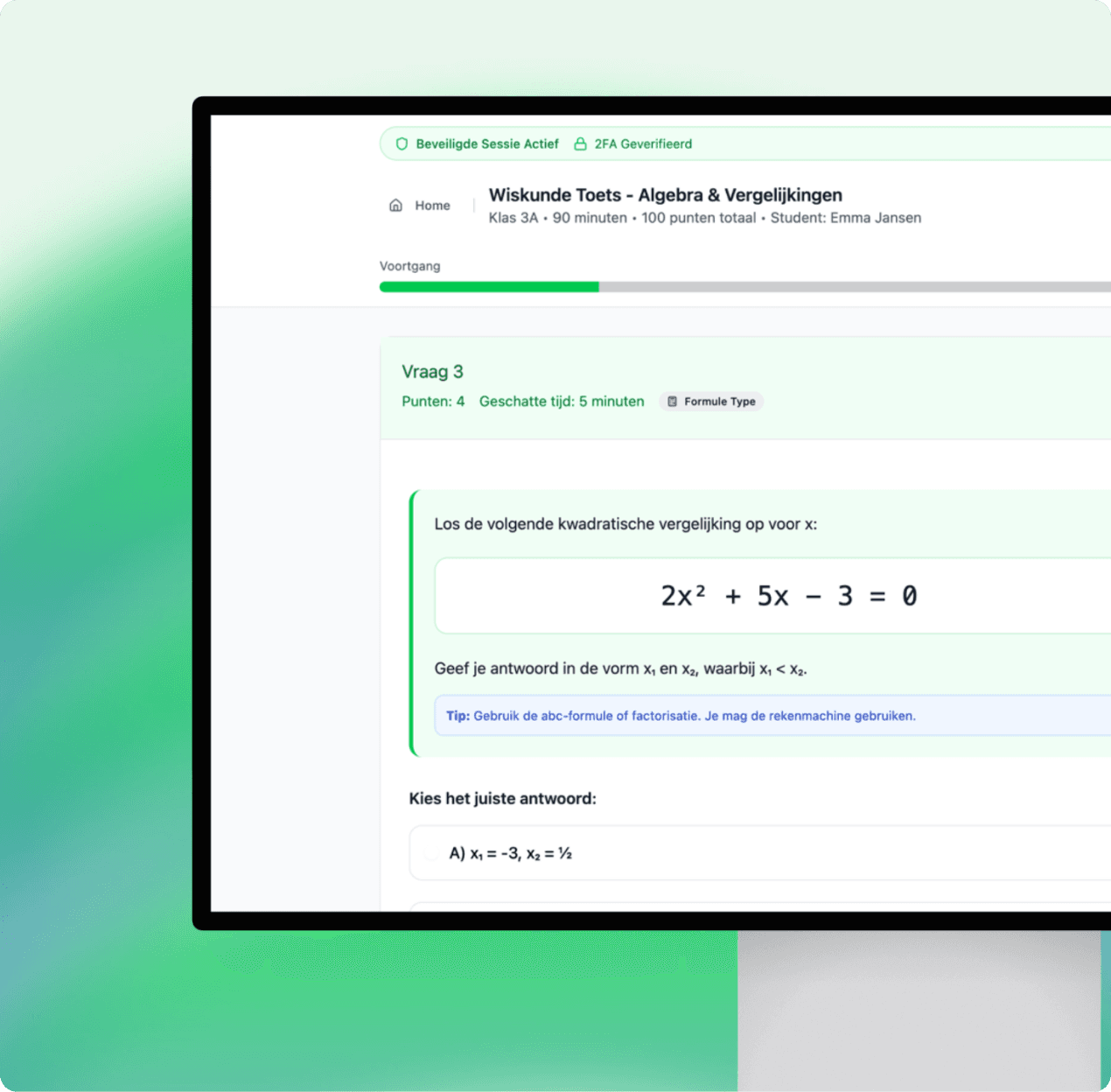 Digitale toetssoftware op maat