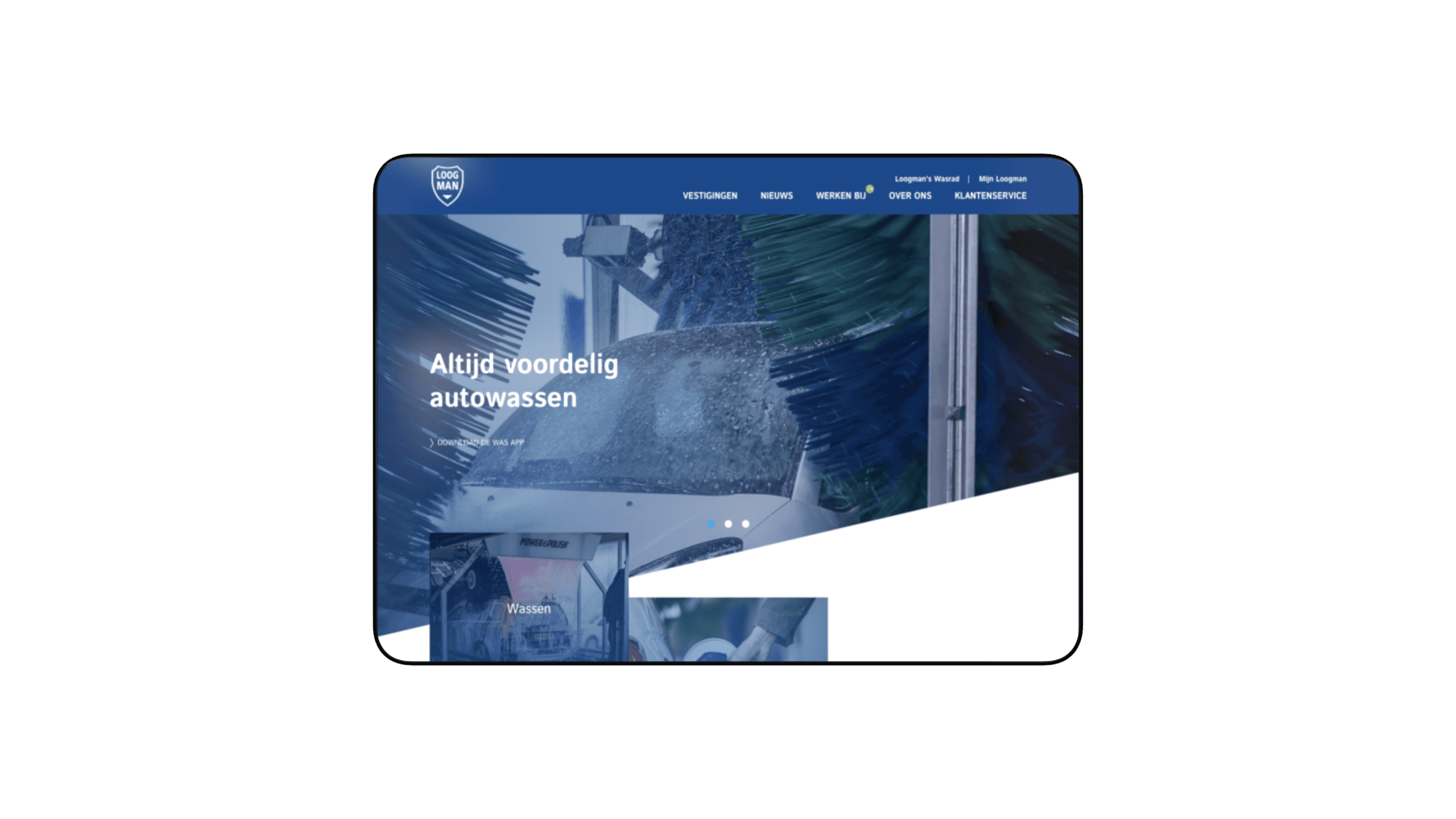 De oude website van Loogman