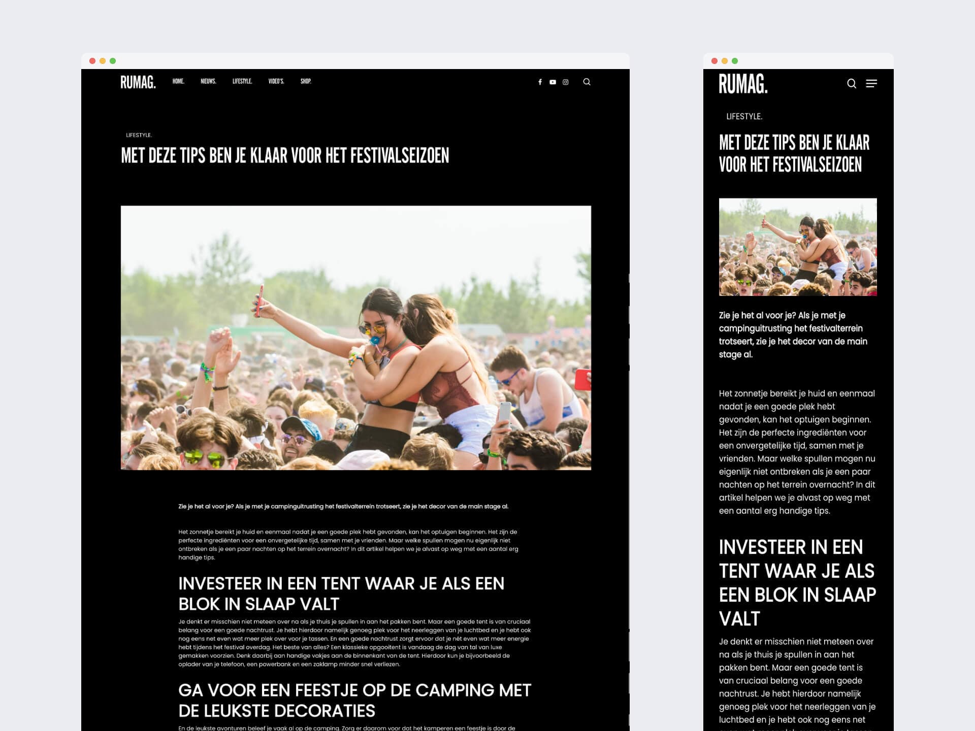 RUMAG blog website ontwikkeling