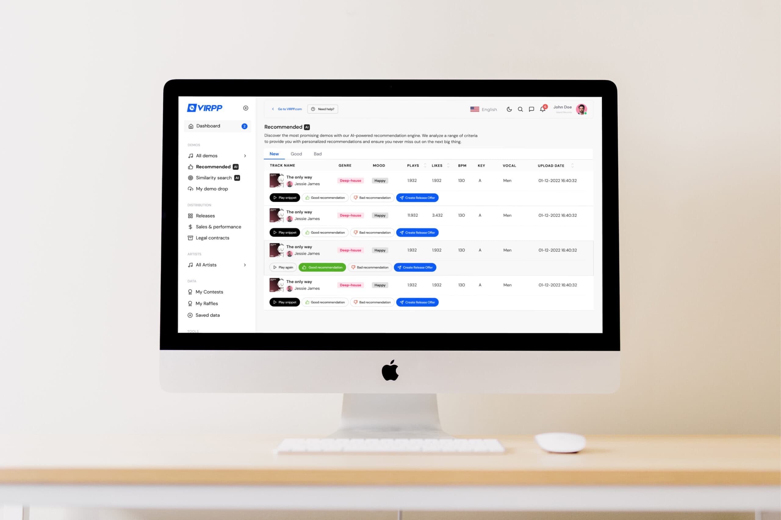 VIRPP Label dashboard - web app ontwikkeling