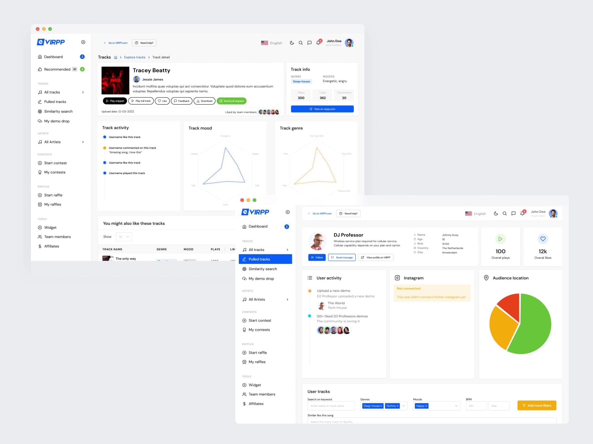 VIRPP Label dashboard - web app ontwikkeling