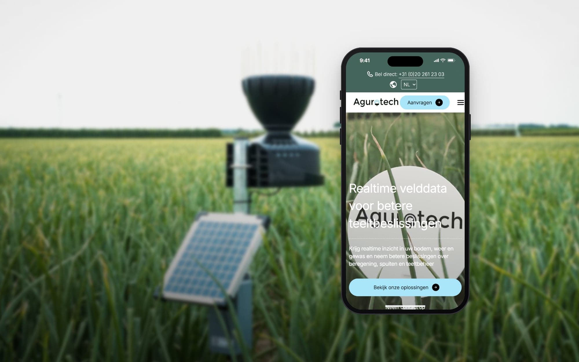 Conversiegerichte website voor Agurotech