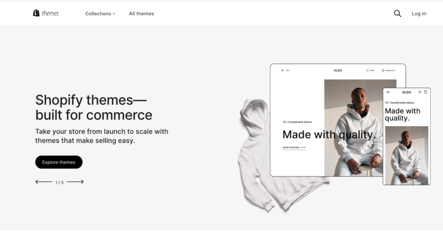 Shopify themes example